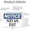 Signmission Not An Exit, 5 in W x Rectangle, Vinyl Decal OS-2PACK-NS-D-35-L-16260 - alternate 5